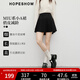 紅袖學(xué)院風(fēng)百褶半身裙春季2025新款女裝字母金屬裝飾立體顯瘦氣質(zhì)短裙 黑050 S