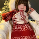 鉑吶苓圍巾女秋冬季百搭學(xué)生針織保暖圣誕紅色圍脖雪花雙面送女朋友禮物 紅色【雪花雙面圍巾】