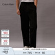 Calvin KleinJeans春秋男士簡(jiǎn)約字母印花ck抽繩運動(dòng)直筒休閑微彈長(cháng)褲J326799 BEH-太空黑 M