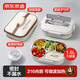 京東京造 飯盒上班族316不銹鋼餐盒學(xué)生微波爐兒童飯盒大容量1.5L配保溫袋