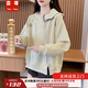 蕓蕁衛衣女2025新款小眾設計感連帽薄款衛衣女春秋新款韓版寬松小個(gè)子 灰綠色 M 【建議80-115斤】