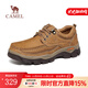駱駝（CAMEL）新款柔軟磨砂牛皮寬楦止滑大頭經(jīng)典休閑鞋男士 G13A307163   駝色 43