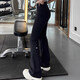 ALO YOGA裸色高腰瑜伽褲修身Look提臀多用途喇叭褲女性運(yùn)動休閑舒適彈力褲 黑色 S