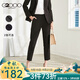 G2000女裝商務(wù)窄腳九分褲女 新品職業(yè)正裝修身女士西褲 黑色/99(商務(wù)修身版) M /36
