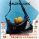 Amazing Song乙頌甜甜圈HOBO小號(hào)原創(chuàng)小眾單肩斜挎包百搭通勤油蠟牛皮腋下女包