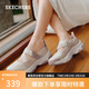 斯凱奇（Skechers）漫月瑪麗珍淺口單鞋女鞋秋2025新款蕾絲厚底運(yùn)動(dòng)休閑鞋177604