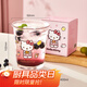 滿朝佳（MANCHAOJIA）大耳狗玻璃杯子女生可愛家用高顏值咖啡果汁牛奶飲料杯辦公室喝水 400ml玻璃杯【凱蒂貓】