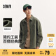 森馬長(cháng)袖襯衫男寬松工裝外套情侶款上衣純棉秋裝潮酷流行101524105202