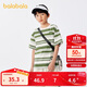巴拉巴拉童裝短袖條紋t恤男童2024夏季親子打底上衣女酷208224117218