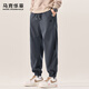 馬克華菲天絲萊賽爾男士休閑褲男2026春夏新款寬松束腳潮牌工裝哈倫褲子男