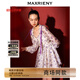 MAXRIENY【紫玫瑰印花裙】商場(chǎng)同款甜美少女感蓬蓬連衣裙 紫花 S 01
