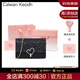 CALWAN KEODH新款小方包包女包單肩包真皮鏈條包斜挎包c(diǎn)k風(fēng)生日禮物送女友老婆 黑色【奧斯汀粉禮盒+花束+賀卡】實(shí)用走心女生閨蜜