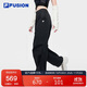 FILA FUSION斐樂(lè )潮牌梭織長(cháng)褲女2025春夏季時(shí)尚休閑寬松工裝褲