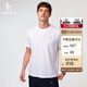 哈吉斯（HAZZYS）男裝花logo純色短袖T恤ASTZE0CBX78 白色WT XL（180/100A50）