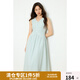 獨束大碼女裝通勤氣質(zhì)小香風(fēng)西裝外套連衣裙兩件套2025春季新品 月白藍-連衣裙 L (尺碼：2) 拍前和客服確認尺碼