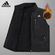 ADIDAS TECHFIT阿迪達斯三葉草戶(hù)外運動(dòng)雙面穿男士背心馬甲秋冬新款加絨加厚休閑 黑色 阿迪達斯 S 2XL adida