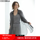 COCOBELLA[萊賽爾]透視銀蔥肌理襯衫女25夏休閑遮陽(yáng)衫SR7069 水晶灰 L