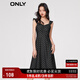 ONLY滿(mǎn)印A字顯瘦中長(cháng)款吊帶牛仔連衣裙女|123242067 J19 黑牛仔BLACK DENIM M (165) 84A