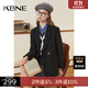 KBNE西裝外套女春秋咖色上衣 2024春季新款長(cháng)袖小個(gè)子休閑小西服 黑色 M