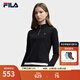 FILA 斐樂(lè )官方女子針織長(cháng)袖衫2025冬季新款時(shí)尚休閑半拉鏈修身長(cháng)T 傳奇藍-NV M 165/84A/M