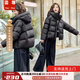 蕓蕁羽絨服女2025新款白鴨絨泡芙短款保暖加厚連帽小個(gè)子外套時(shí)尚外套 黑色 金標 S 85-120斤【卡碼拍小】