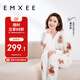 嫚熙（EMXEE）唐藝昕吉娜同款孕婦睡衣秋冬產(chǎn)后加厚月子服半邊絨哺乳孕期家居服