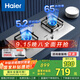 海爾（Haier）燃氣灶雙灶家用 天然氣不銹鋼灶具 5.2kw純藍火焰 65%熱效易潔耐高溫 臺嵌兩用JZT-Q2GE2(12T)