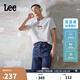 Lee涼涼褲903寬松直筒五袋款中藍色輕薄男牛仔短褲休閑潮流A06374