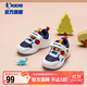 喬丹男嬰童運(yùn)動(dòng)鞋兒童春秋季密網(wǎng)跑步鞋幼童鞋子 沉靜藍(lán)/喬丹白27
