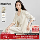 尚都比拉職場通勤西裝套裝女堆堆袖西服外套+雙肩帶吊帶裙兩件套免搭配