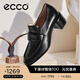 愛步（ECCO）樂福鞋女 25年新款優(yōu)雅淺口正裝單鞋粗跟高跟鞋女 型塑291903 黑色29190301001 37