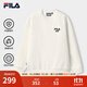 斐樂（FILA）官方男子加絨保暖衛(wèi)衣秋冬季時尚休閑簡約圓領(lǐng)套頭衫長袖上衣男裝 【加絨】蒸汽白-IV L