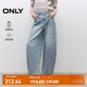 ONLY2025秋季新款休閑慵懶風(fēng)寬松香蕉褲長褲牛仔褲女|125132043 J33 350水洗牛仔藍(lán) M M標(biāo)準(zhǔn)褲長