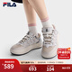 FILA斐樂(lè )女鞋運動(dòng)鞋2025秋季新款時(shí)尚蘿卜鞋厚底板鞋休閑鞋百搭小白鞋 土壤棕/南極灰-HA 38