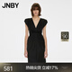 JNBY/江南布衣春夏連衣裙女設(shè)計感禮服無袖V領(lǐng)氣質(zhì)優(yōu)雅長裙5N5G13600 001/本黑 M