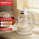 金灶（KAMJOVE）小清新高硼硅玻璃燒水壺電熱水壺家用1L泡茶電水壺304不銹鋼煮水壺 1L T-715白色