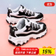 斯凱奇（Skechers）女鞋秋冬2025新款熊貓鞋厚底增高老爹鞋女輕便休閑運動(dòng)鞋 黑色/白色-BKW 37 /參考常規尺碼37-37.5碼左右