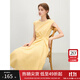 范思藍恩設計感收腰顯瘦連衣裙女夏季2025新款無袖中長款裙子2300 布丁黃 S