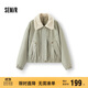 森馬（Semir）外套女冬季夾棉仿羊羔毛翻領(lǐng)oversize磨毛2025巴恩風(fēng)109725108014