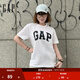 GAP男女裝2025純棉印花logo圓領(lǐng)修身短袖T恤美版856659 白色 M 美碼 L亞洲碼180/96A