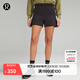lululemon丨Pleated 女士超高腰褶飾短褲 LW7BYYS 花崗黑 S /6