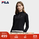 FILA 斐樂(lè )官方女子針織長(cháng)袖衫2025冬季新款時(shí)尚休閑半拉鏈修身長(cháng)T 傳奇藍-NV M 165/84A/M
