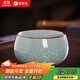金鑲玉仿宋汝窯茶杯家用可養開(kāi)片陶瓷品茗杯功夫茶具110ml禮盒裝