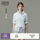 Teenie Weenie小熊針織短袖女裝秋季新款老錢風polo衫毛衣T恤上衣 白色 S