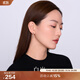 白嵐柳葉碧玉耳釘925銀耳飾耳墜女輕奢復(fù)古時(shí)尚設(shè)計(jì)感氣質(zhì)生日送老婆 柳葉碧玉耳釘