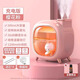 日本進(jìn)口加濕器辦公室桌面大霧量空氣凈化一體家用靜音霧化器 櫻花粉充插兩用【贈香薰精油+4根棉濾芯】雙噴大霧+