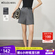 Olrain歐芮兒灰色西裝短褲女裝夏季2025新款高腰韓版小個(gè)子熱風(fēng)褲子 灰色 L 165/72A/L