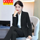 小西裝女秋冬款長(cháng)袖職業(yè)裝套裝面試上班商務(wù)西服正裝教師工作服女 黑色【單外套】 2XL 【約115-125斤人穿】