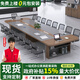 如宏會(huì )議桌長(cháng)桌簡(jiǎn)約現代大小型會(huì )議室商務(wù)洽談培訓桌加厚辦公桌椅組合 優(yōu)加麗色+商務(wù)灰色【包安裝】 6.0*1.6m會(huì )議桌+辦公椅*22
