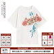 例外（EXCEPTION）新中式女裝春季T恤純棉印花圖案圓領(lǐng)短袖針織衫女 米白/05 M